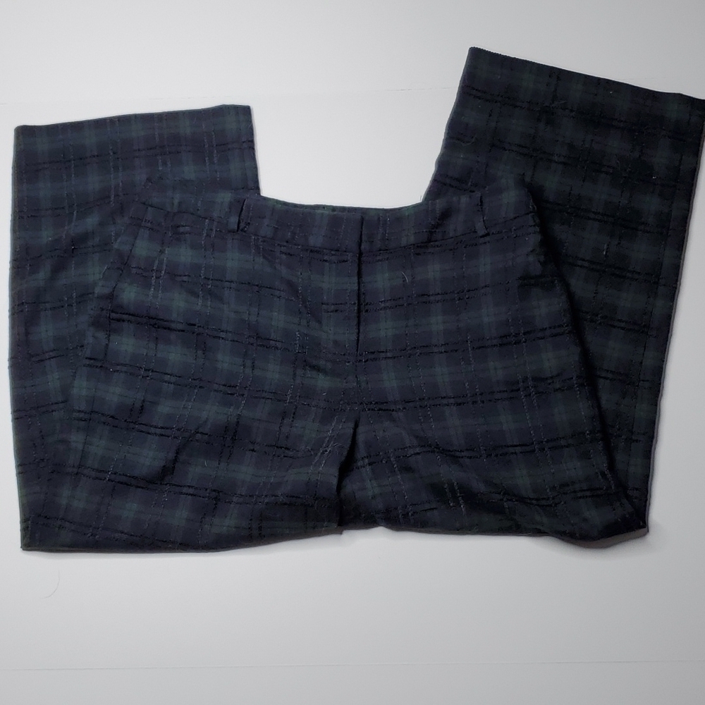 Crown & Ivy Blackwatch Madras Plaid Pants 10 windowpane